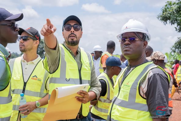 Visite du PDG de Guicopres et de ses partenaires sur les chantiers de logeùents sociaux à Sonfonia et du complexe immobilier de Nongo
