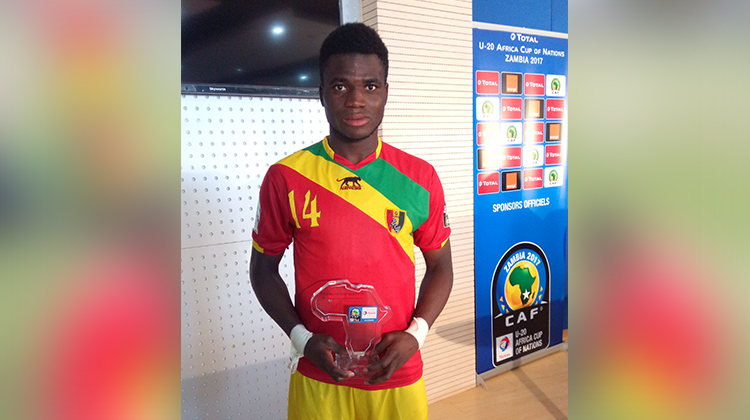 CAN U20 Zambie 2017: un joueur du Horoya AC, homme du match du Syli Junior face à l'Egypte