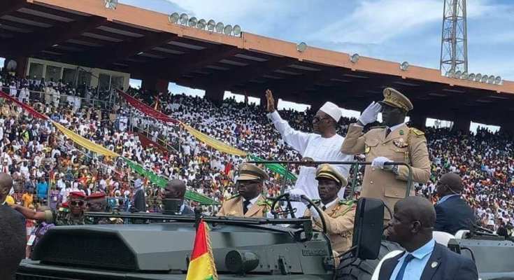 Le président Alpha Condé a célébré la fête de l'indépendance avec les Forces de Défense et de Sécurité
