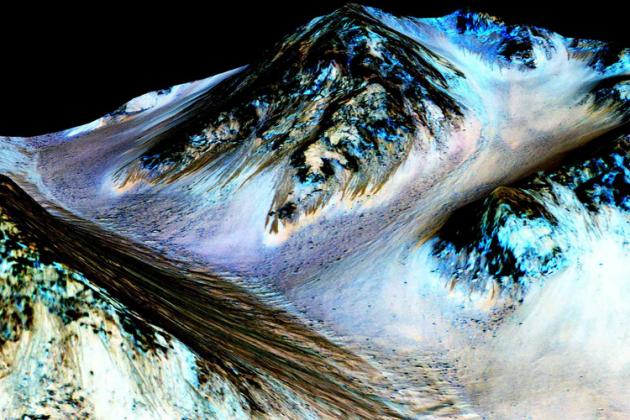 De l’eau salée coule sur Mars